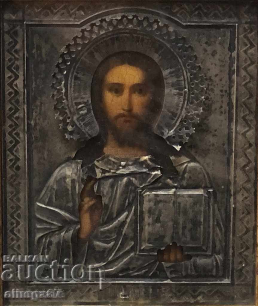 Old Russian icon with silver fittings from the end of the 19th century with price 2220.00 BGN | € 1135.07