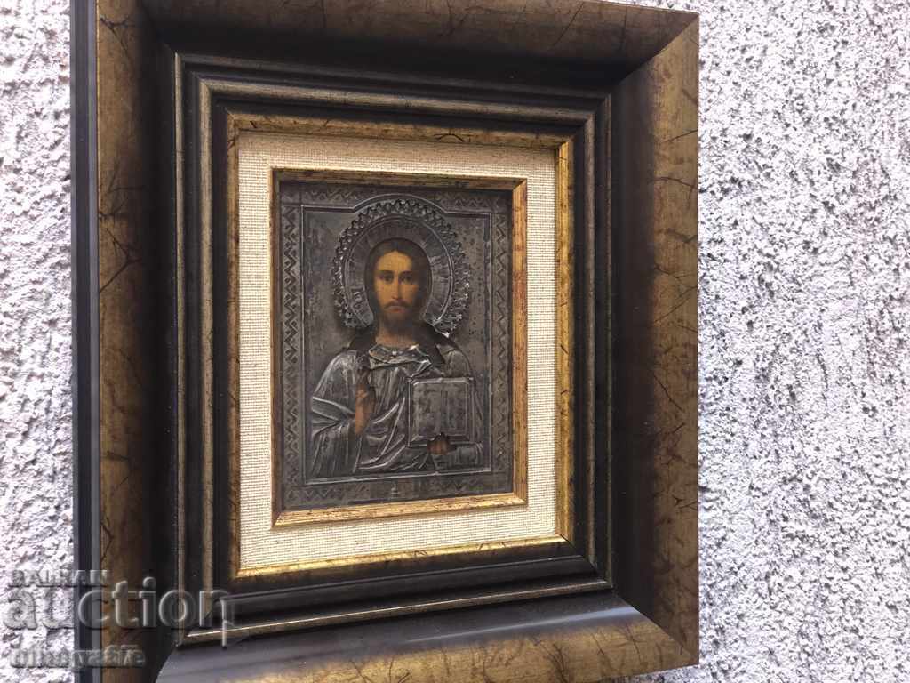 Old Russian icon with silver fittings from the end of the 19th century - 6