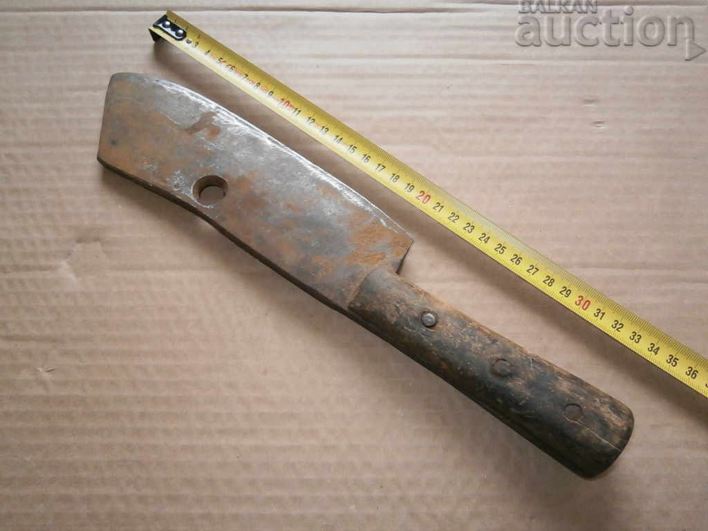 Old forged saber, ax, pole, blade, wrought iron - 7 Old forged saber, ax, pole, blade, wrought iron - 7