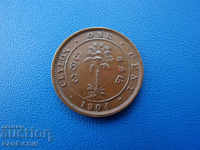 XI (9) Ceylon 1 Cent 1904 Rare