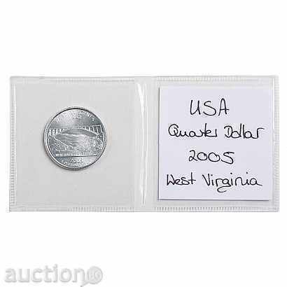 Ambalaj transparent pentru monede de până la 42 mm duble - 100 buc./pachet.