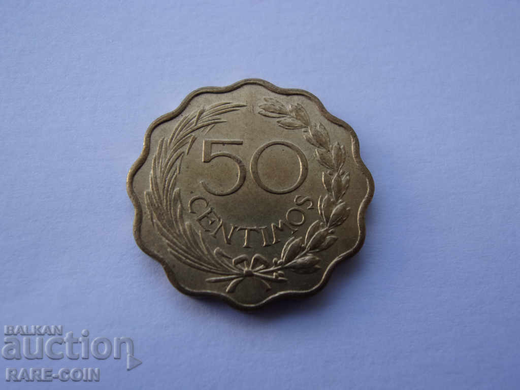 XI (33) Paraguay 50 Centimo 1953 UNC Rare with price € 2.56 | 5.01 BGN XI (33) Paraguay 50 Centimo 1953 UNC Rare with price € 2.56 | 5.01 BGN