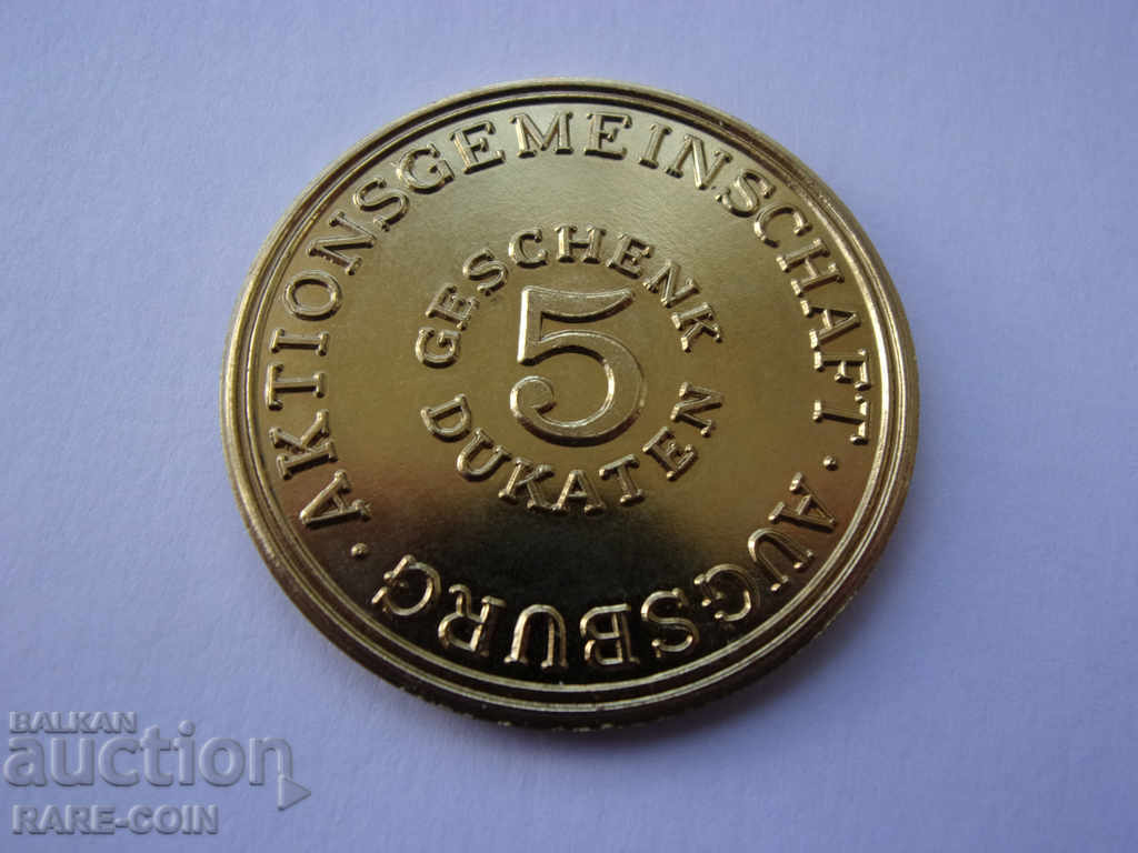XI (55) Germania 5 Ducati 1672 UNC Gilded ReplicaRare cu preț € 7.67 | 15.00 BGN