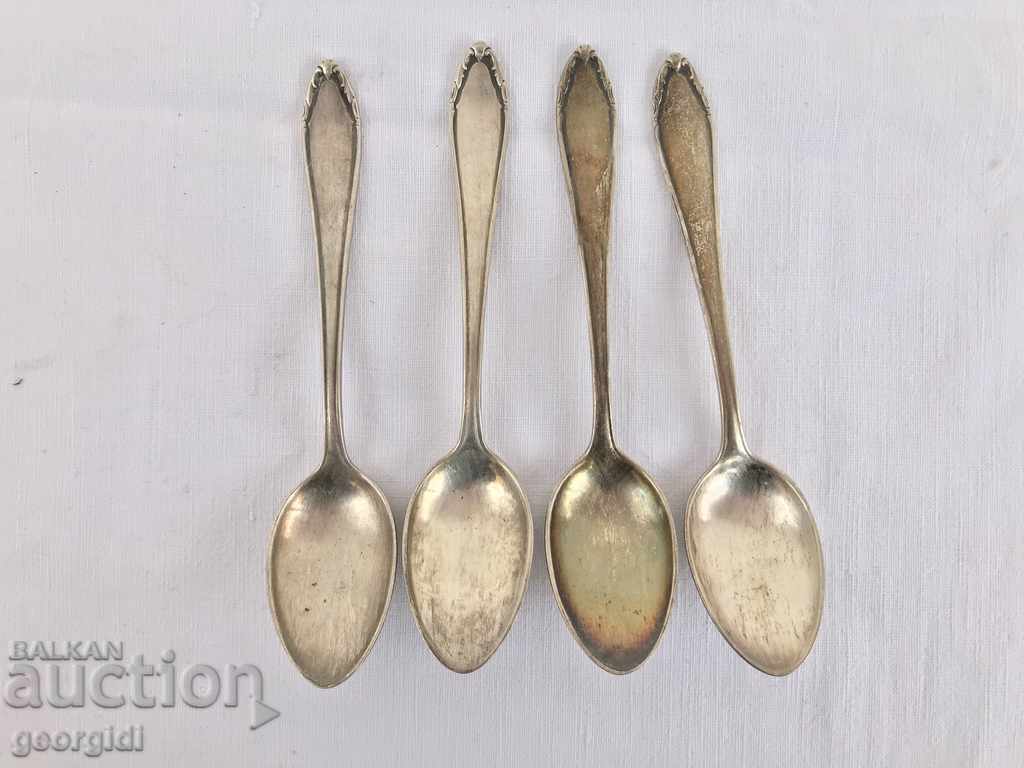 Linguri de ceai placate cu argint de la BSF №0972