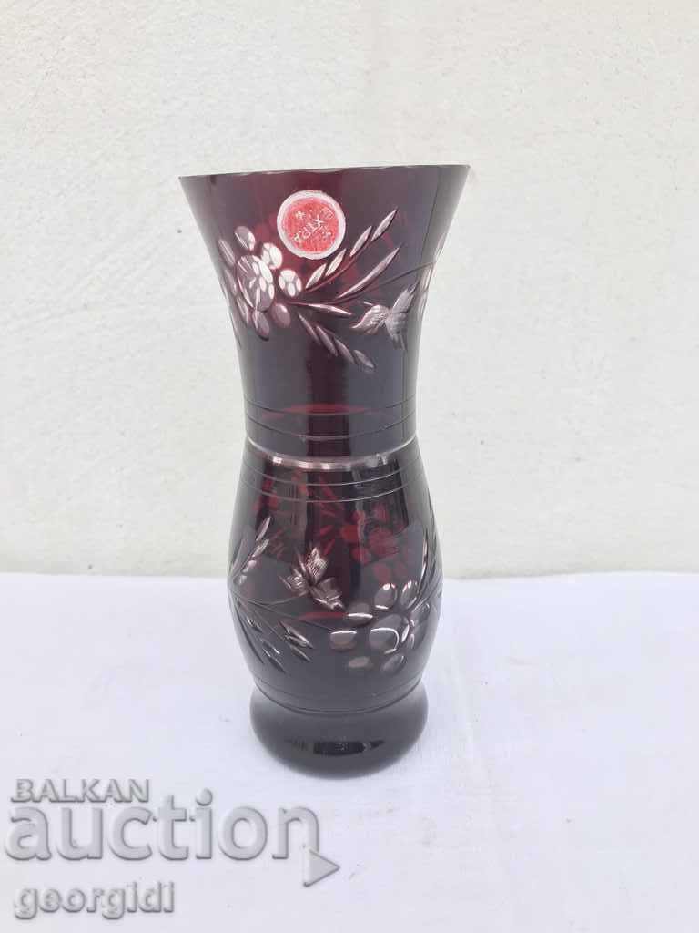 Crystal vase "Bohemia" №0973