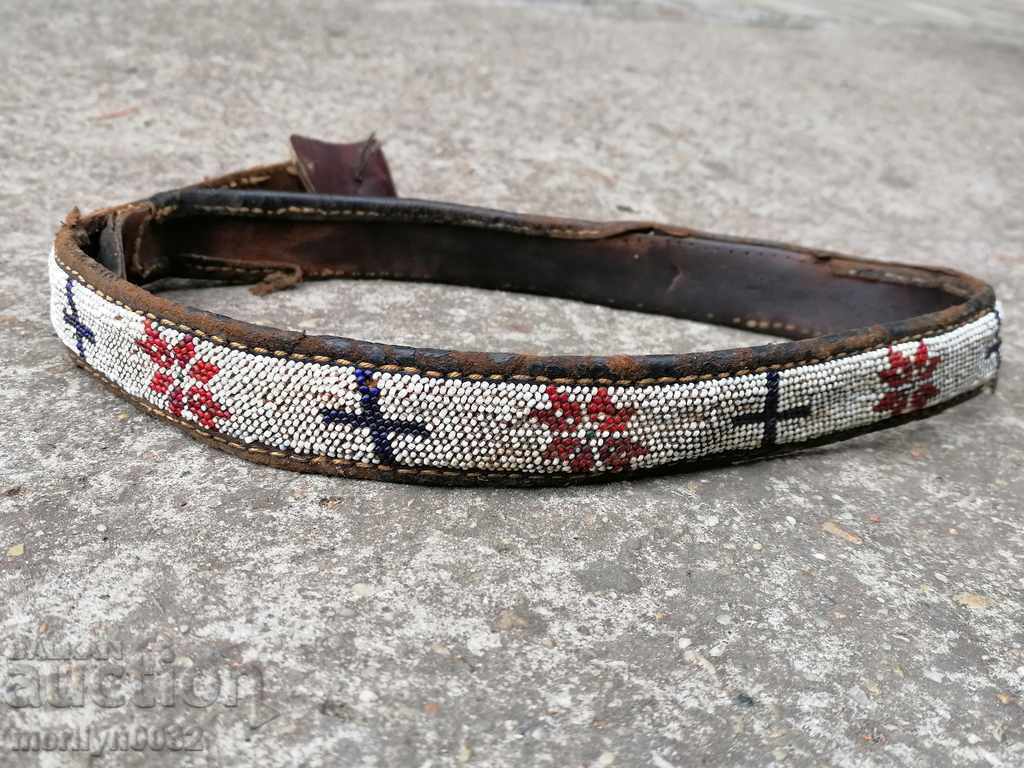 Old handwoven belt with beads blue sash belt costume with price 201.00 BGN | € 102.77 Old handwoven belt with beads blue sash belt costume with price 201.00 BGN | € 102.77