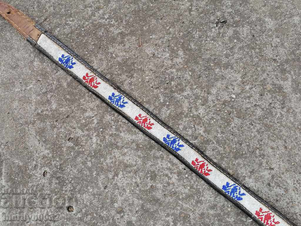 Old handwoven belt with beads blue sash belt costume with price 209.00 BGN | € 106.86 Old handwoven belt with beads blue sash belt costume with price 209.00 BGN | € 106.86