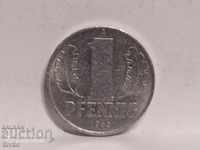 Монета Германия 1 пфениг 1960