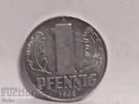 Monedă Germania 1 pfennig 1968