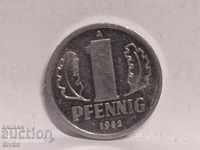 Monedă Germania 1 pfennig 1982 - 2