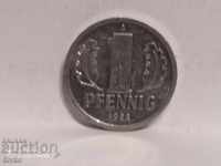 Монета Германия 1 пфениг 1982 - 3