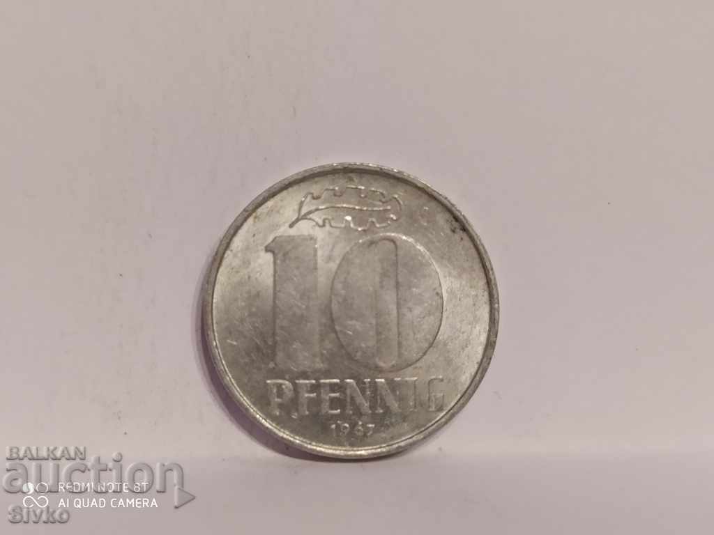 Coin Germany 10 pfennig 1967 with price 0.39 BGN | € 0.20 Coin Germany 10 pfennig 1967 with price 0.39 BGN | € 0.20