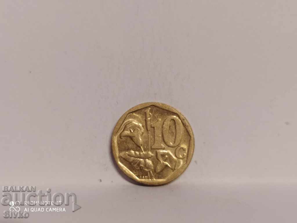 Монета Южна Африка 10 цента 2006