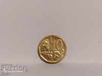 Монета Южна Африка 10 цента 2006