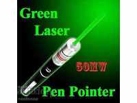 Зелен лазер 50mW с дискотечна приставка