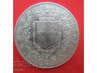 5 lira 1876 Italy silver-QUALITY- NO MADE IN CHINA