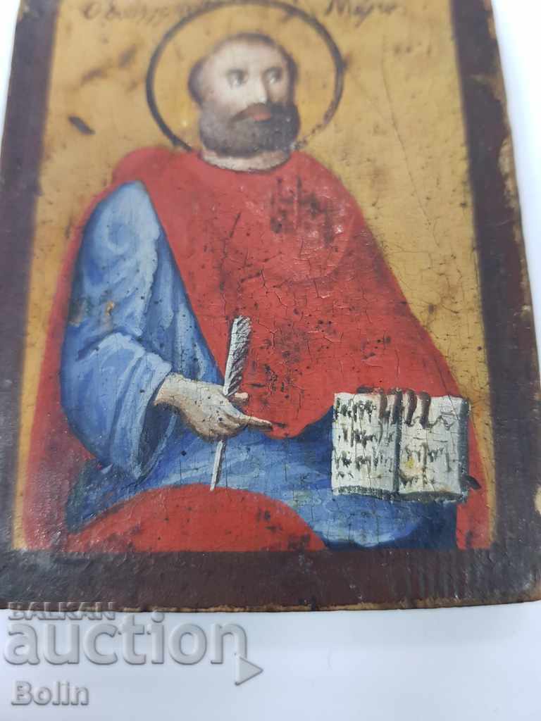 Auction  Rare Greek icon of St. Mark, 19th century