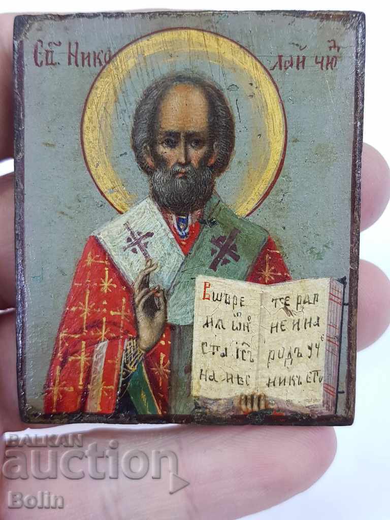 Rare Russian icon St. Nicholas the Wonderworker 19th century - 6 Rare Russian icon St. Nicholas the Wonderworker 19th century - 6