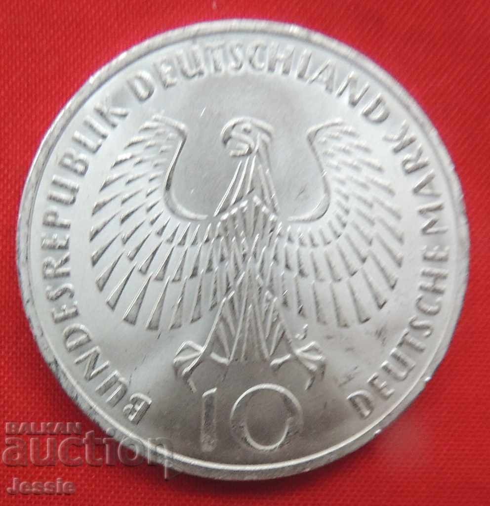 10 Timbre 1972 J Germania Argint UNC