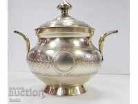 Fabulous Russian royal silver sugar bowl 84 AK 1880