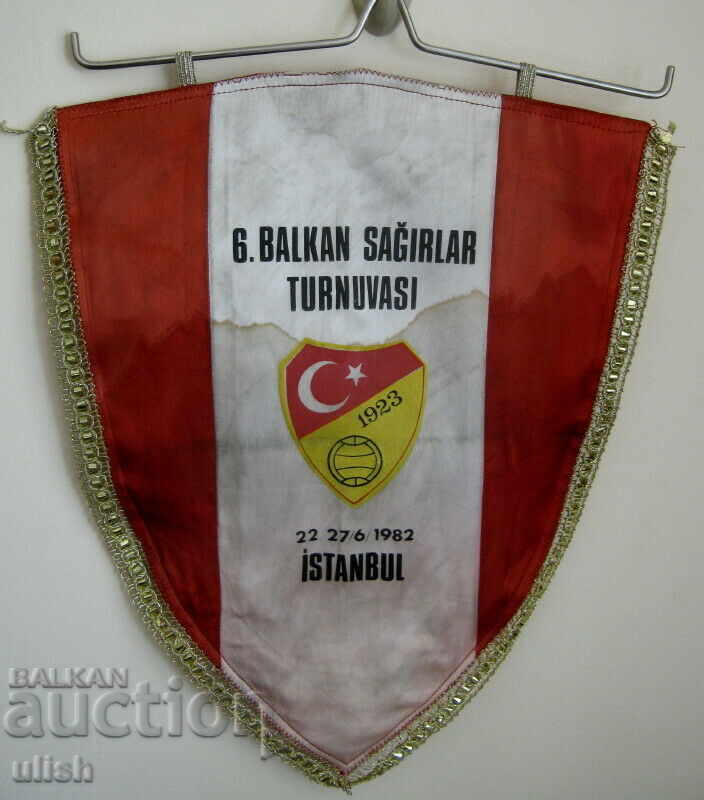 1982 Campionatul Balcanic Turcia Drapelul de fotbal Istanbul