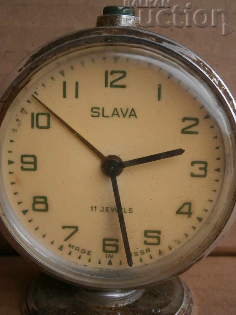 Desktop clock GLORY mini alarm clock USSR retro vintage with price 15.00 BGN | € 7.67 Desktop clock GLORY mini alarm clock USSR retro vintage with price 15.00 BGN | € 7.67