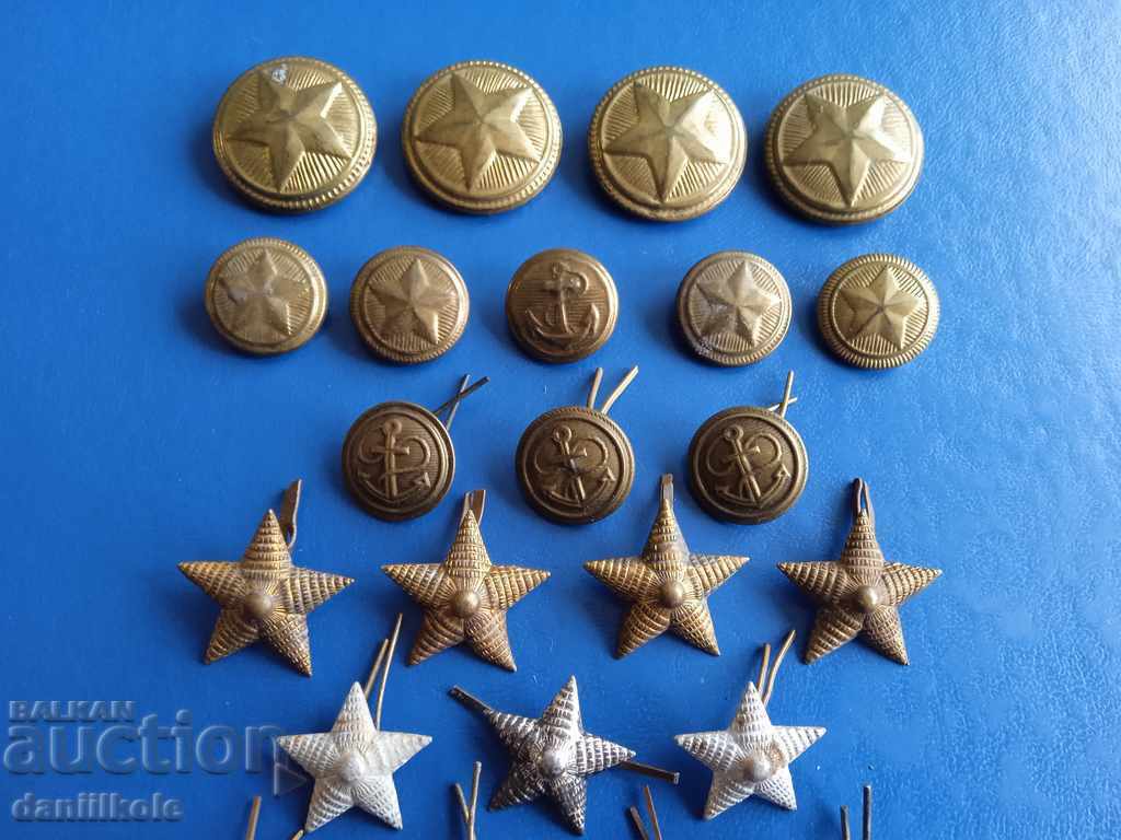 Livrarea *$*Y*$* LOT BUTONI MILITARI INSIGNIA STELE *$*Y*$*
