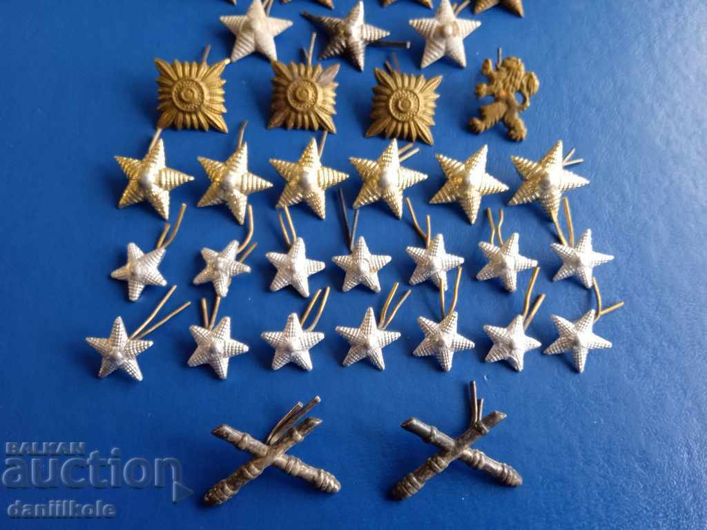 *$*Y*$* LOT MILITARY BUTTONS INSIGNIA STARS *$*Y*$* - 5 *$*Y*$* LOT MILITARY BUTTONS INSIGNIA STARS *$*Y*$* - 5