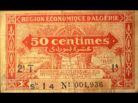 Algeria 50 Centimes 1944 Pick 100 Reference 1936 low number