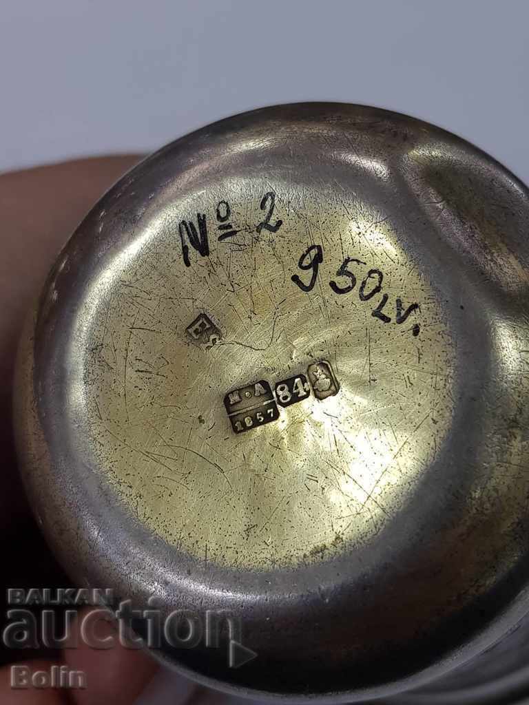 Cupă rusească de argint cu aurire și email 84 î.Hr. 1857 - 5