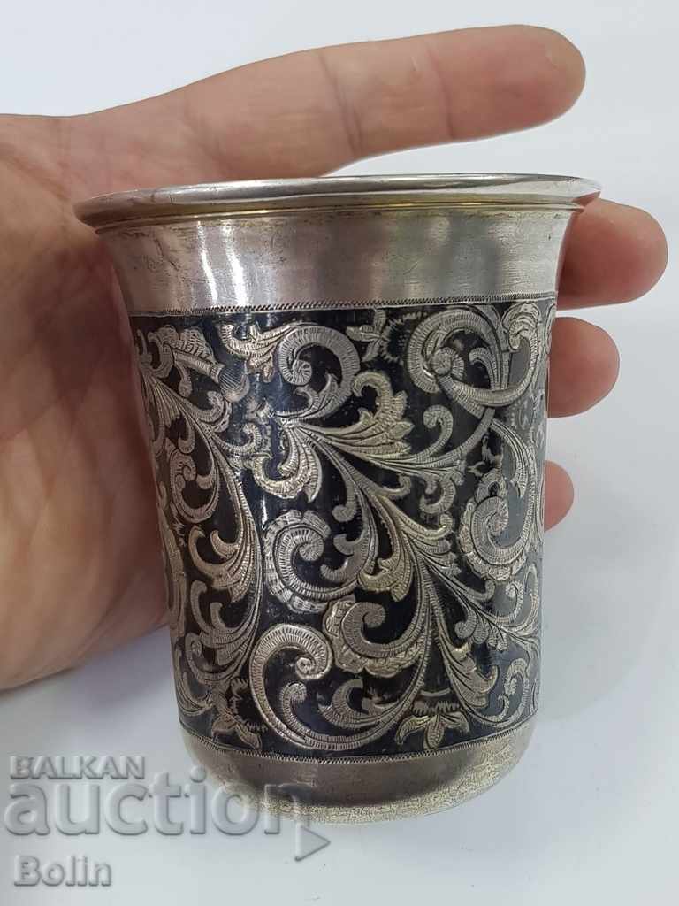Cupă rusească de argint cu aurire și smalț 84 î.Hr. 1857