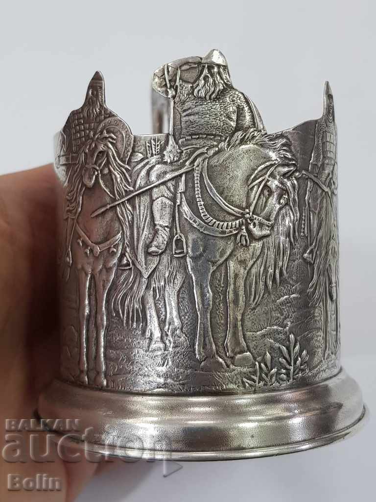 Collectible Russian silver goblet with heroes with price € 450.00 | 880.12 BGN