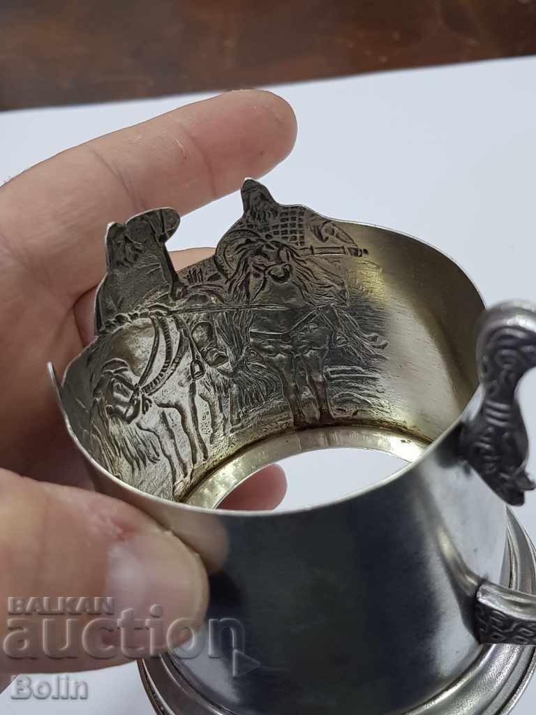 Collectible Russian silver goblet with heroes - 5 Collectible Russian silver goblet with heroes - 5