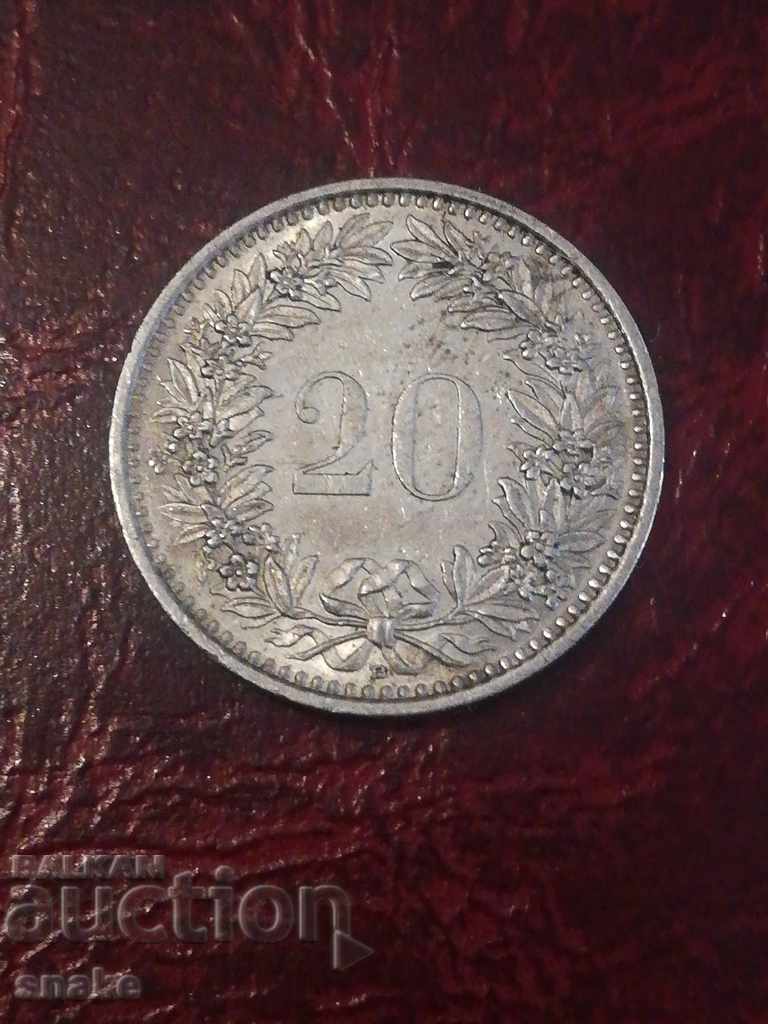 Ελβετία 20 ραππένια 1993 Ελβετία 20 ραππένια 1993