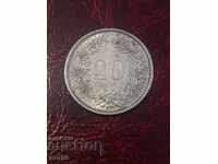 Швейцария 20 рапена 1993г.