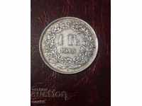 Швейцария 1 франк 1945г. Сребро