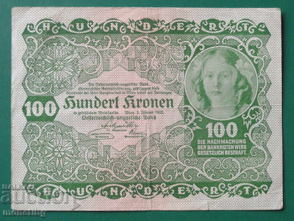 Austria 1922 - 100 Kronen - 5 Austria 1922 - 100 Kronen - 5