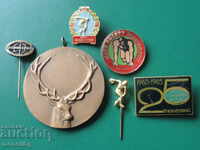 Medal and badges (6 pieces)