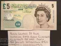 Anglia 5 Pounds 2002 M Lowther Pick 391a Ref HA 01 01007654