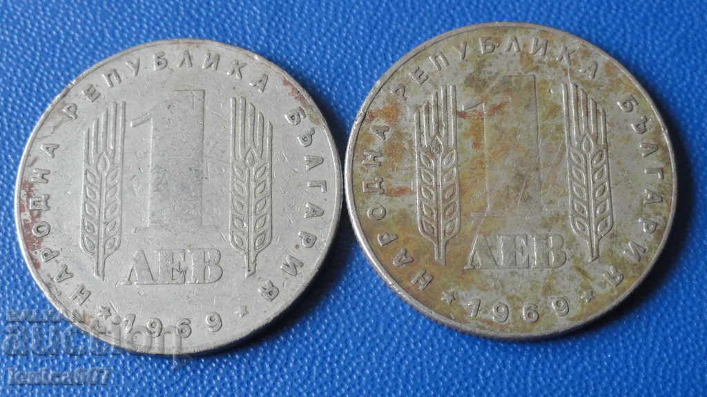 България 1969г. - 1 лев ''25 години от социалистическата рев с цена 3.70 лв. | € 1.89 България 1969г. - 1 лев ''25 години от социалистическата рев с цена 3.70 лв. | € 1.89