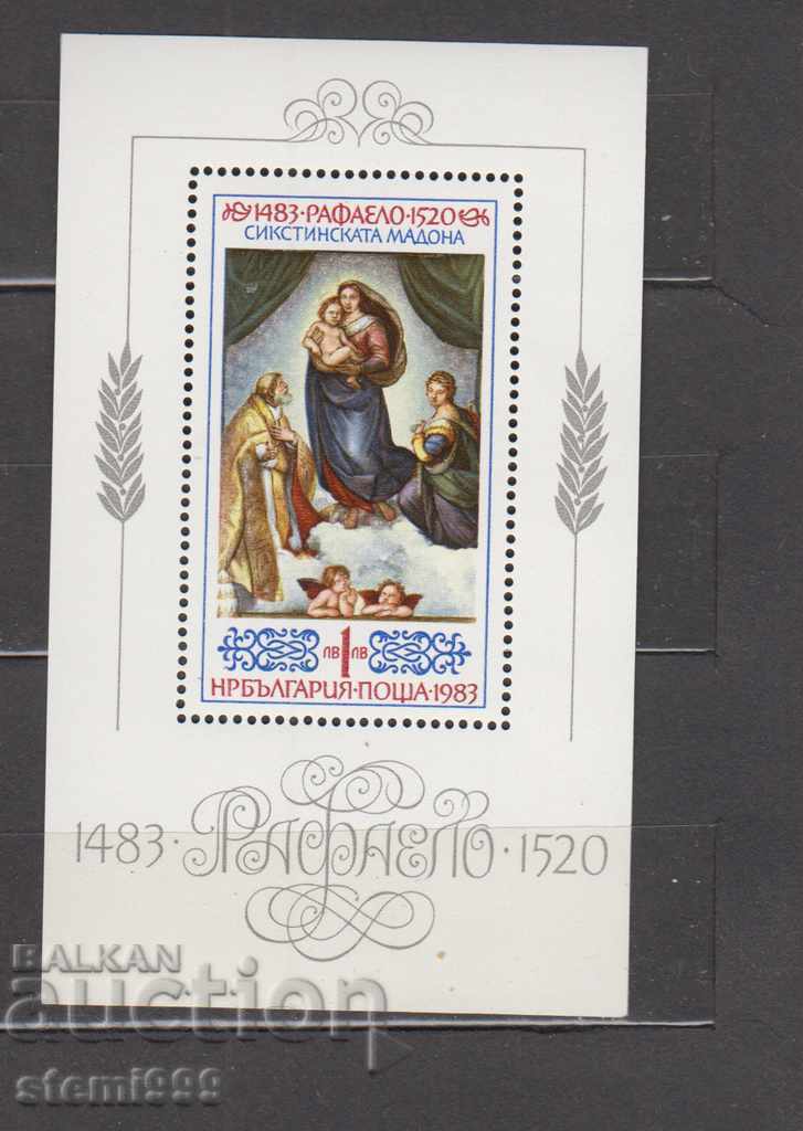 Postage stamps Block 500 years since the birth of Raphael 3278