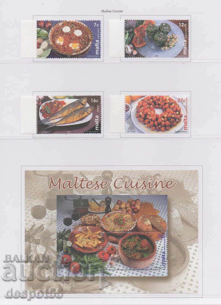 2002. Malta. Bucătărie malteză + Bloc.