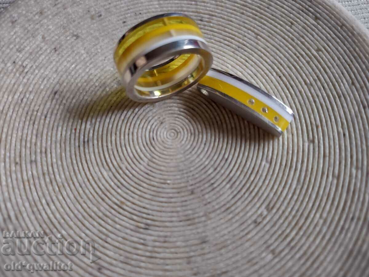 Auction Set of Locket and Rings, Silver 925, designer Auction Set of Locket and Rings, Silver 925, designer