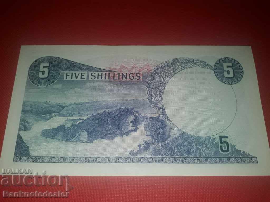 Uganda 5 Shillings 1966 Pick 1 Ref 8867 Unc with price 32.00 BGN | € 16.36 Uganda 5 Shillings 1966 Pick 1 Ref 8867 Unc with price 32.00 BGN | € 16.36