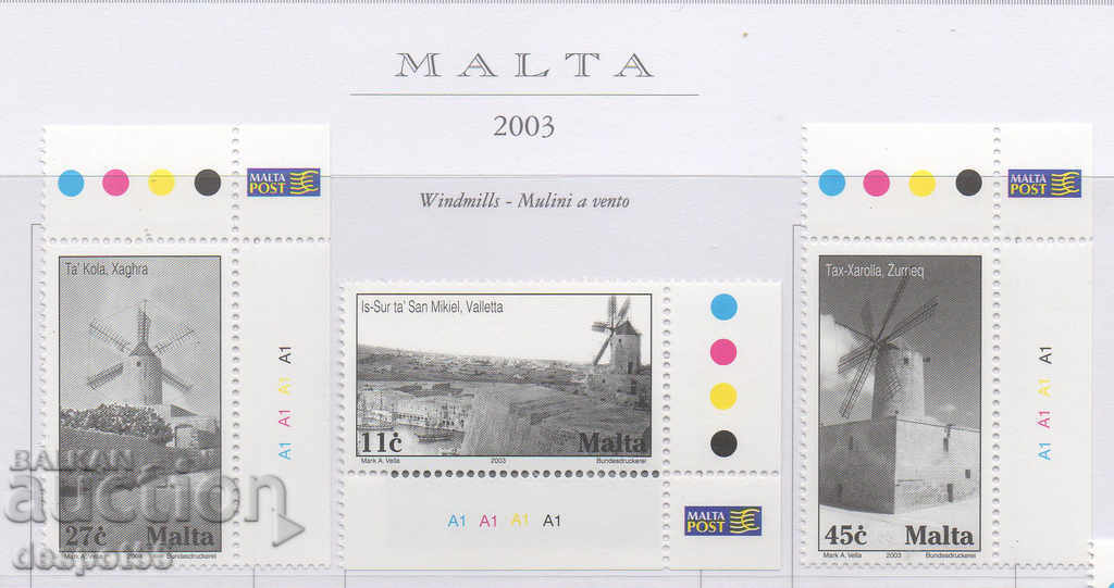 2003. Malta. Morile de vânt.