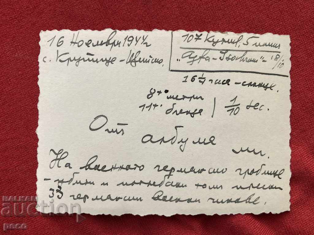 Krupishte village / Shtip / German cemetery 1944. Bulgarian officer - 7