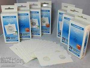 Leuchtturm self-adhesive. cards. for coins 25 pcs / pack. 37.5 mm