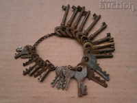 Antique key lock latch lot keys keys