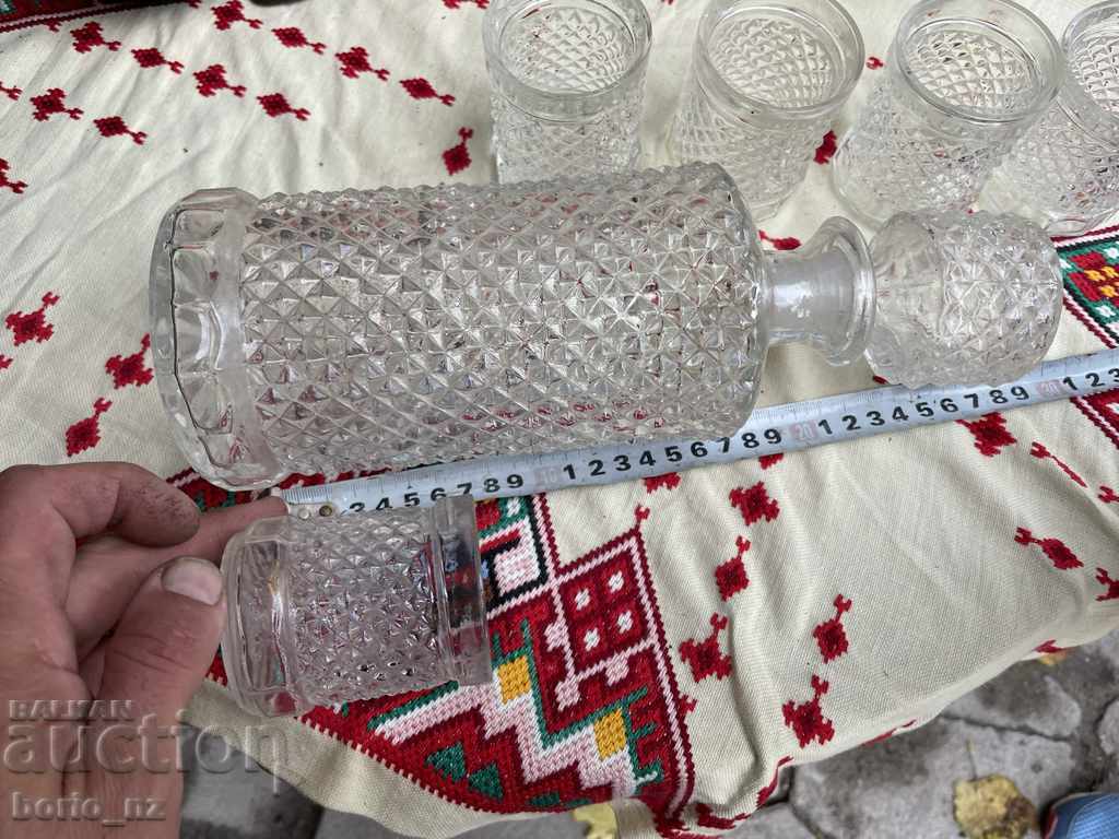 10732. OLD SERVICE GARAPHA AND GLASSES SOLID GLASS - 6