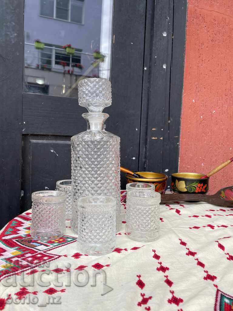 10732. OLD SERVICE GARAPHA AND GLASSES SOLID GLASS - 7